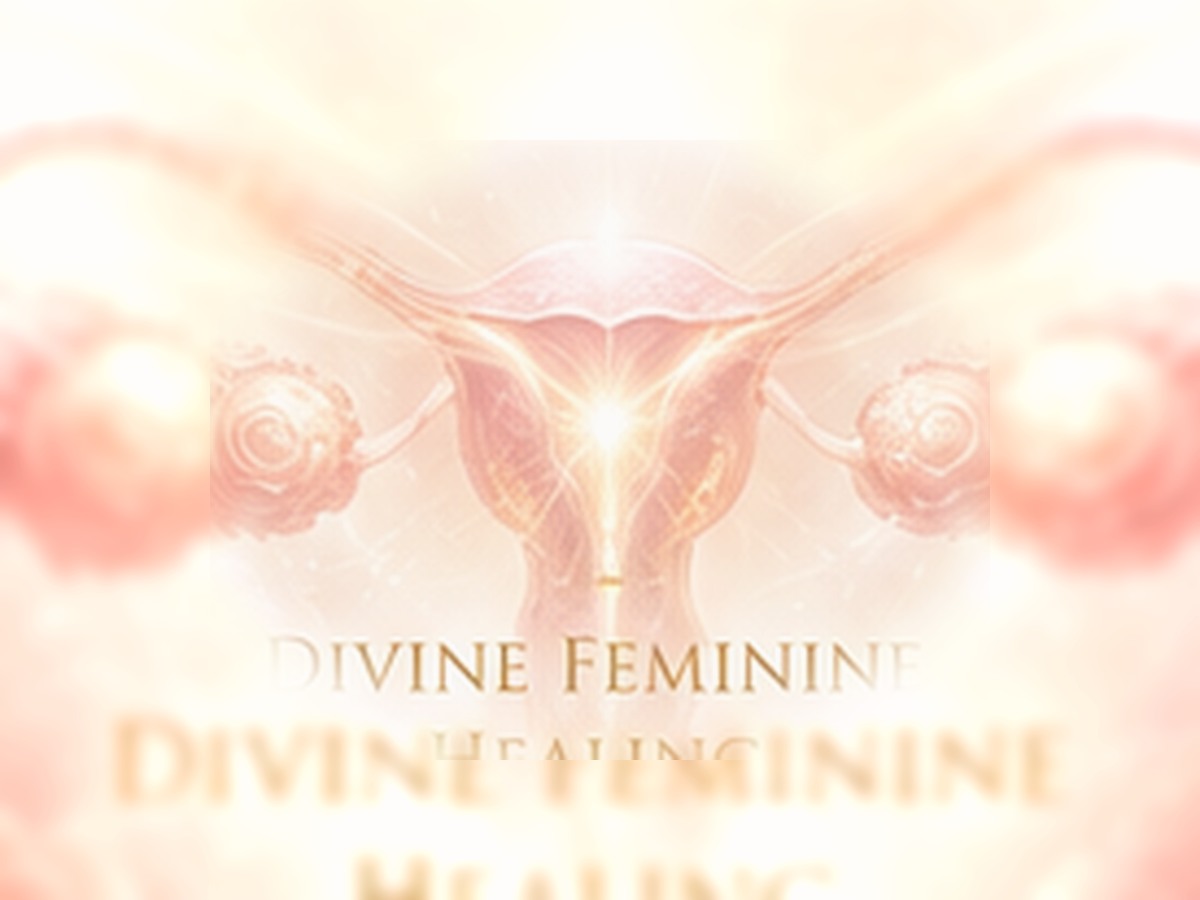 Soft symbolic artwork of the womb, ovaries and feminine reproductive anatomy
